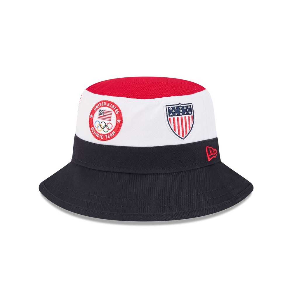 New Era Team USA Olympics Color Block Bucket Hat - Size S